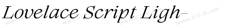 Lovelace Script Ligh字体转换